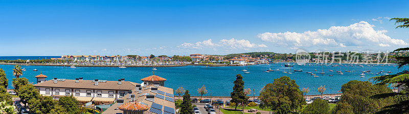 Hondarribia Bidasoa河船在Gipuzkoa，巴斯克地区西班牙